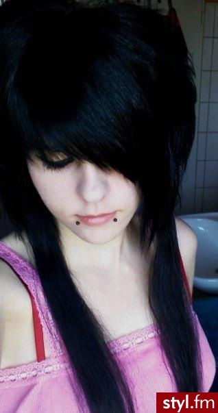 EMO Alternatywne Średnie Fryzury