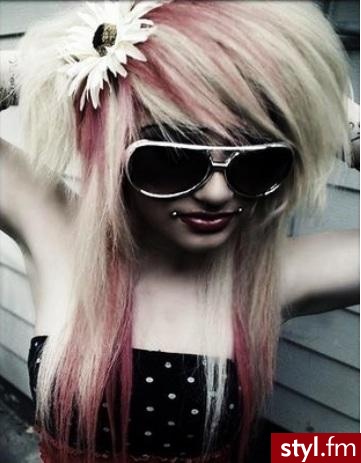 EMO Alternatywne Średnie Fryzury