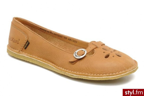 Kickers BALERINKI KICK BALLERINE BY KICKERS (Brązowy) - Balerinki Buty Moda
