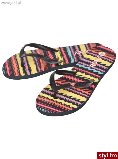 ROXY Japonki Klapnki BORABORA NVY Basen Plaża - Klapki Buty Moda