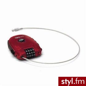 Pacsafe Linka Zwijana Do Zabezpieczenia Bagażu (4Cyfrowa) Retractasafe 250 , Czerwony - Torby podróżne Torebki Moda