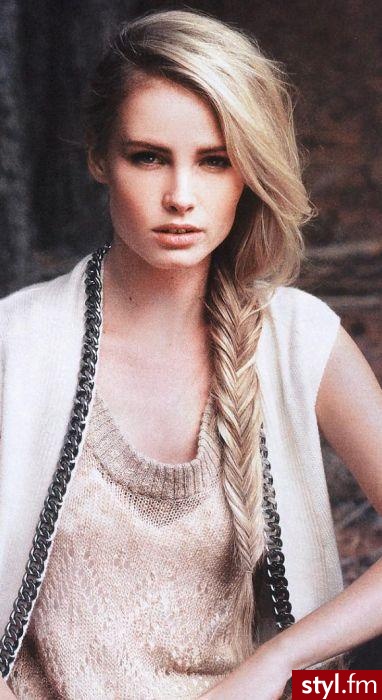 Blond Warkocze Proste Na co dzień Długie Fryzury