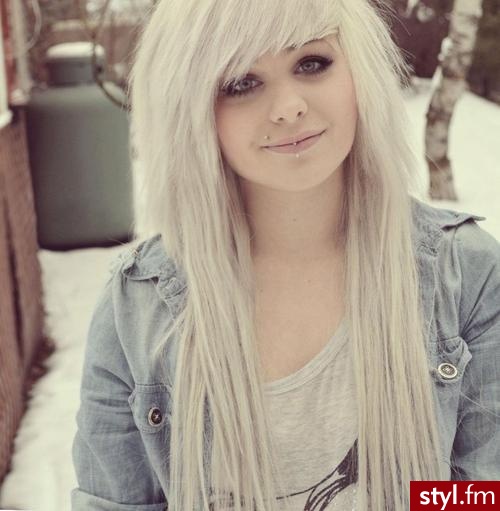 Blond EMO Alternatywne Długie Fryzury