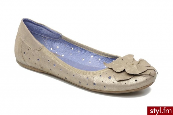 Khrio Balerinki Sofi by (złoty) - Balerinki Buty Moda