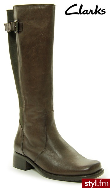 Clarks KERRY TRISH BROWN LEATHER - Kozaki Buty Moda