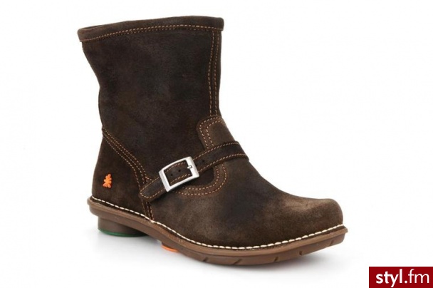 Art PÓŁBUTY I BOTKI BERLIN 746 BY (BRĄZOWY) (Brązowy) - Botki Buty Moda