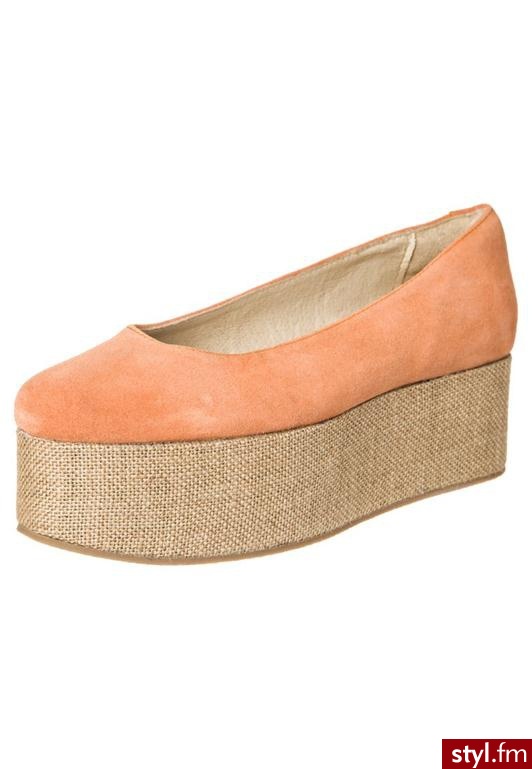 Shoeshibar RAGNHILD Baleriny pomarańczowy - Balerinki Buty Moda