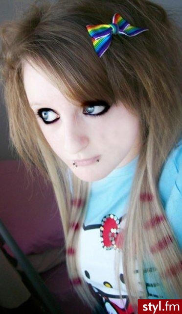 EMO Alternatywne Średnie Fryzury