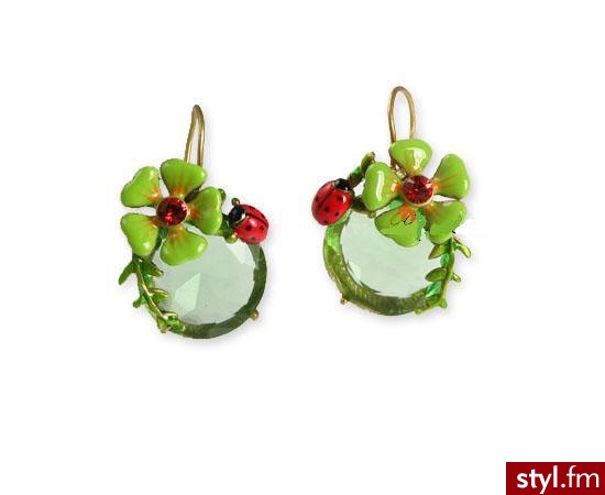 Zielone kolczyki firmy Les Nereides - 114$ - Pozostałe Dodatki Moda