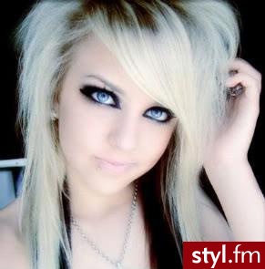 Blond EMO Alternatywne Średnie Fryzury