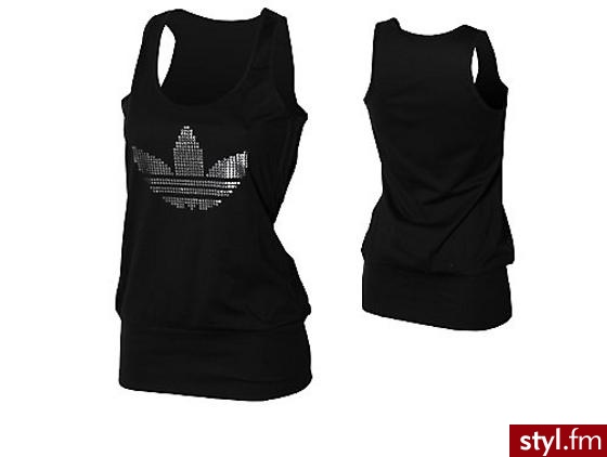 Czarny top firmy Adidas - Pozostałe Ciuchy Moda