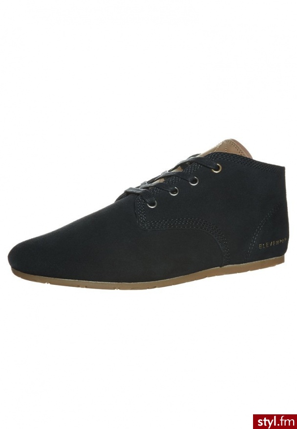 ELEVEN PARIS BOTKI SZNUROWANE NIEBIESKI (BASUEDE) - Botki Buty Moda