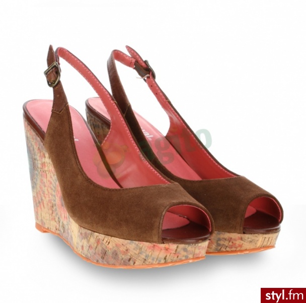 DESIGUAL Sandały na koturnie telma 707991 - Koturny Buty Moda