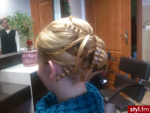 Blond Upięcie Proste Wieczorowe Długie Fryzury