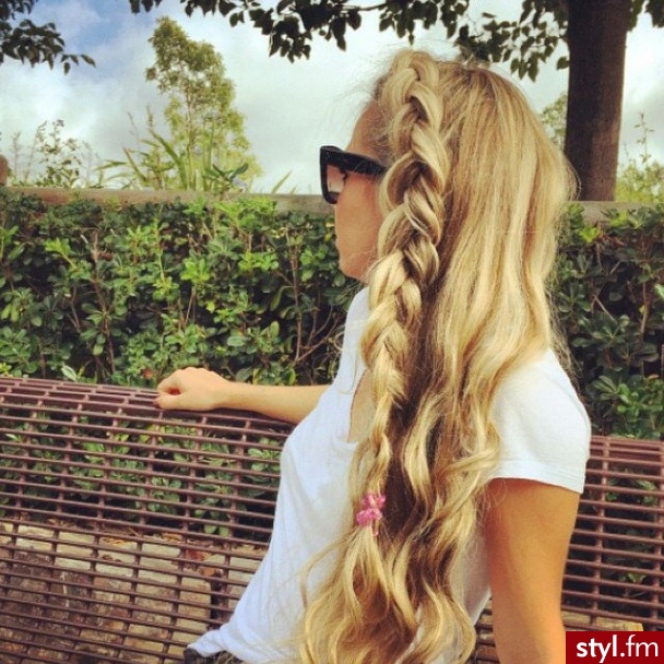 Blond Warkocze Kręcone Na co dzień Długie Fryzury