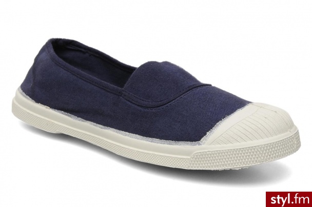 Bensimon BALERINKI TENNIS ELASTIQUE BY (Niebieski) - Balerinki Buty Moda