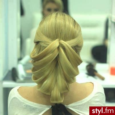 Blond Upięcie Proste Wieczorowe Długie Fryzury
