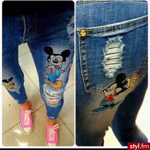 Jeansy Spodnie Moda