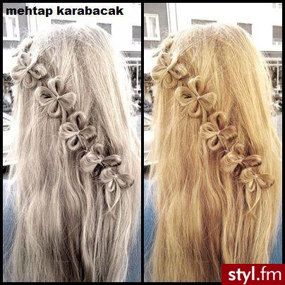 Blond Warkocze Proste Na co dzień Długie Fryzury