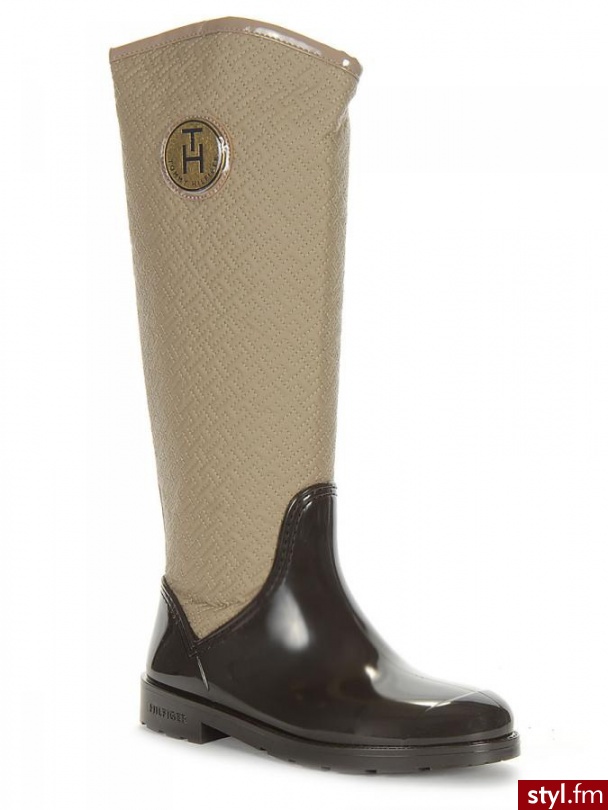 Tommy Hilfiger KALOSzE KOzAKI OXFORD 14 D (kremowy-brązowy) - Kalosze Buty Moda