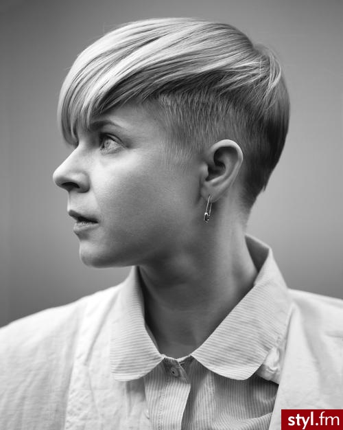 Blond Irokez damski Proste Na co dzień Krótkie Fryzury