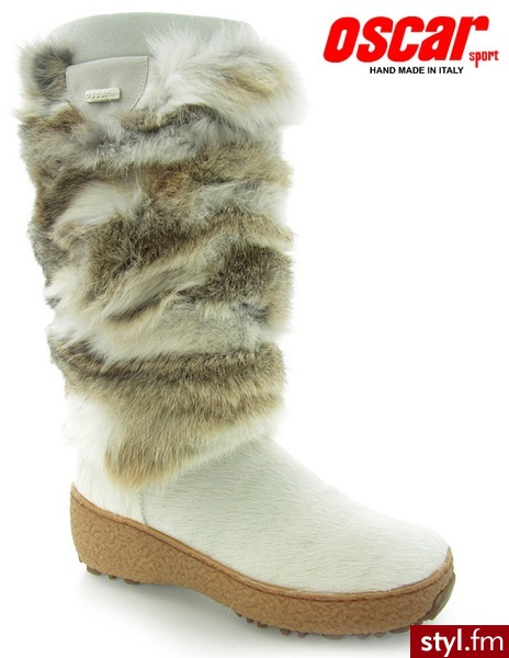Oscar sport OSCAR NORMA WHITE-SPOT - Kozaki Buty Moda