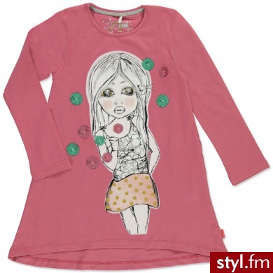 NAME IT Girls Kids Tunika DIMARIA rose wine czerwony - Tuniki Ciuchy Moda