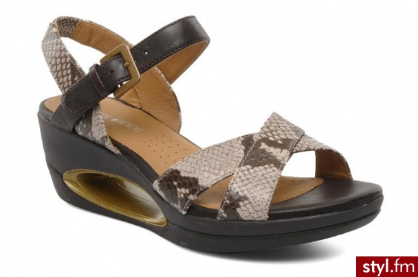 Clarks SANDAŁY PORCELAIN LILY BY CLARKS (Beżowy) - Sandały Buty Moda