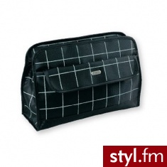 Top Choice Kosmetyczki i Kuferki Kosmetyczka męska CHECKER z klapkš czarna 91681 - Kosmetyki
