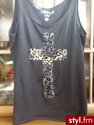 panterkowy krzyż, moje dzisiejsze DIY :) - Pozostałe Ciuchy Moda