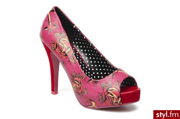 Iron Fist Czółenka LOVE ME NOWa PEEP TOE PLATFORM by (Różowy) - Czółenka Buty Moda
