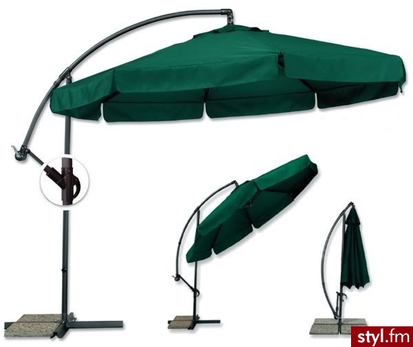 Eminet Parasol Ogrodowy Na Wysięgniku 3m As-03 Green - Parasole Dodatki Moda