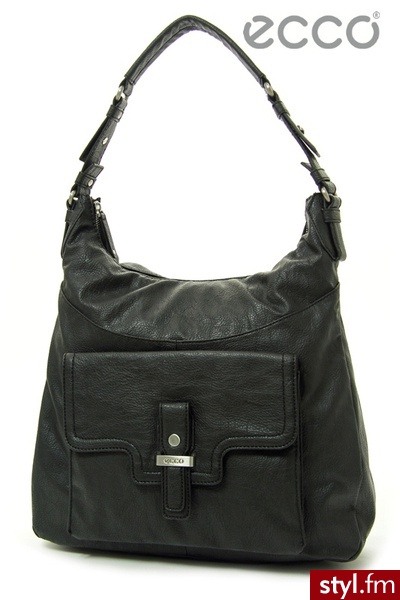TOREBKA ECCO ALBERTVILLE HOBO BAG BLACK - Torebki na co dzień Torebki Moda