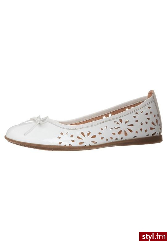 fullstop. Baleriny biały B004319 - Balerinki Buty Moda