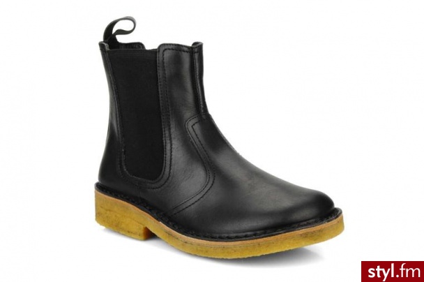 Swedish Hasbeens PÓŁBUTY I BOTKI CHELSEA BOOT FEMME BY SWEDISH HASBEENS (Czarny) - Botki Buty Moda
