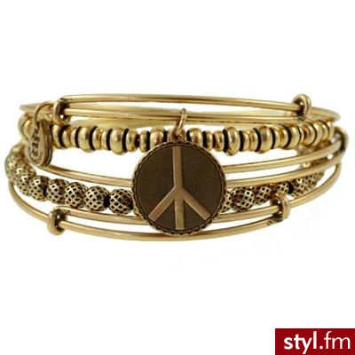 Alex and Ani Peace Expandable Wire Bangle Set - Polyvore. Pobrano ze strony: http://www.polyvore.com/alex_ani_peace_expandable_wire/thing?id=19558386 - Pozostałe Dodatki Moda