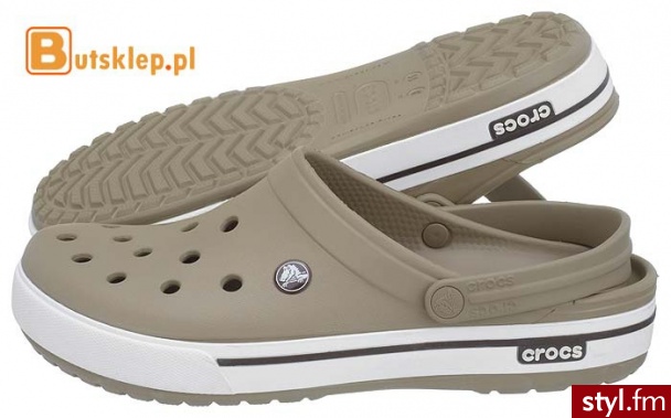 Crocs buty Crocband 2.5 Khaki Espresso (12836) Klapki Odcienie beżu i brązu - Klapki Buty Moda