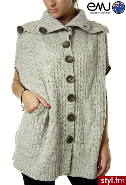 Emu PONCZO AUSTRALIA TURA BEACH PONCHO SAND MARLE - Emu Buty Moda