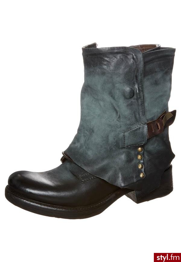 AirStep Botki kowbojki i motocyklowe niebieski (725205-8510) - Pozostałe Buty Moda