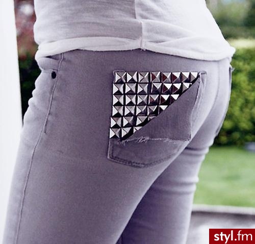Materiałowe Spodnie Moda