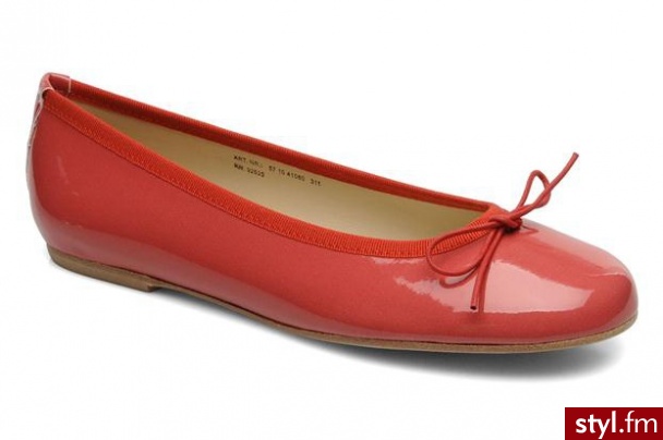 Giesswein Balerinki Binau by (Czerwony) - Balerinki Buty Moda