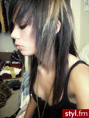EMO Alternatywne Średnie Fryzury