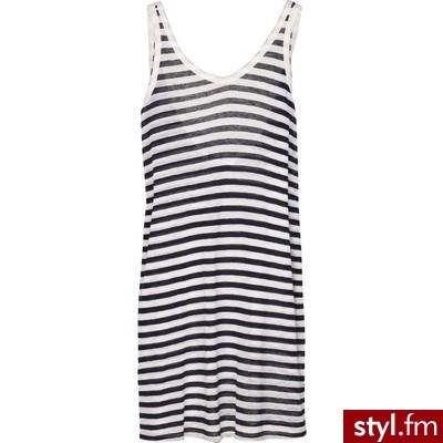 Striped linen-blend tank dress - T by Alexander Wang - Polyvore. Pobrano ze strony: http://www.polyvore.com/striped_linen-blend_tank_dress/thing?id=12102084 - Pozostałe Ciuchy Moda