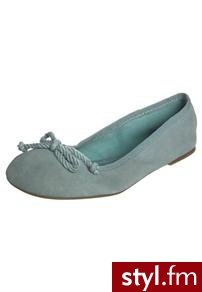 Pier One Baleriny zielony - Balerinki Buty Moda