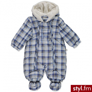 KANz Boys Baby Kombinezon zimowy yard check - Pozostałe Spodnie Moda