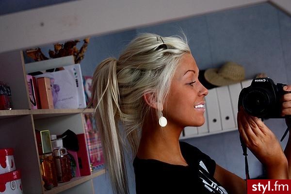 Blond Upięcie Proste Na co dzień Średnie Fryzury