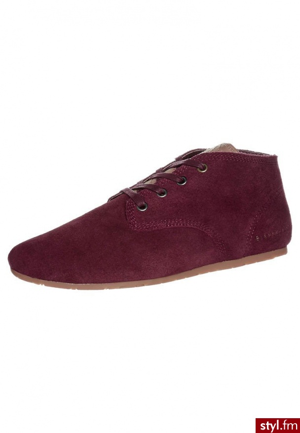 ELEVEN PARIS BOTKI SZNUROWANE CZERWONY (BASUEDE) - Botki Buty Moda