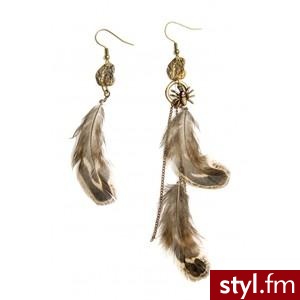Alkemie + Brown Rooster Feather Earrings - Polyvore. Pobrano ze strony: http://www.polyvore.com/alkemie_brown_rooster_feather_earrings/thing?id=13853450 - Pozostałe Dodatki Moda