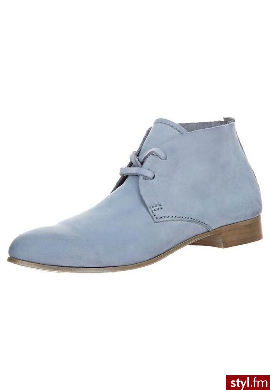 King ECO Botki sznurowane niebieski - Botki Buty Moda