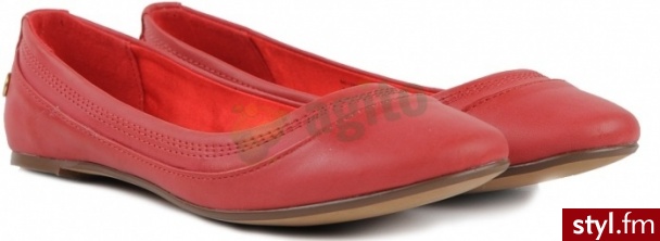 Blink Baleriny czerwone 100464 - Balerinki Buty Moda